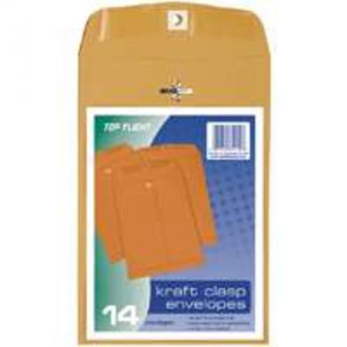 6&#034;X9&#034; Kraft Clasp Envelopes TOP FLIGHT Office Supplies 74412 075755744127