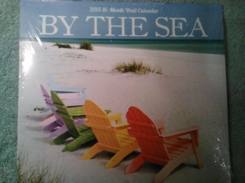 New By The Sea beach island 16 Month Calendar 2015 Office work job home 11&#034;X 12&#034;