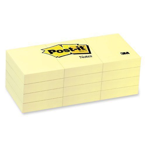 Post-it plain canary note - self-adhesive, repositionable - 1.50&#034; x 2&#034; - (653yw) for sale