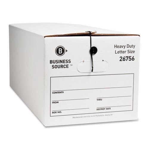 Business Source File Storage Box -Stackable -12/CARTON-10&#034;Hx12&#034;Wx24&#034;D- BSN26756