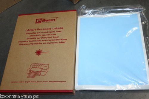 1000 PANDUIT PLL-22-PO-1B LASER PRINTABLE LABELS NIB!