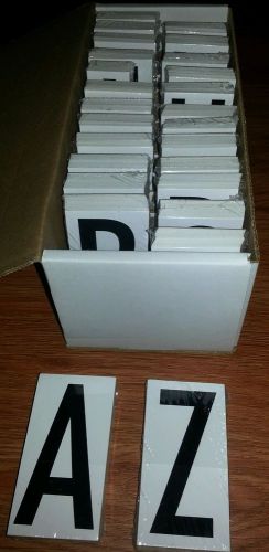 NEW 3&#034;  VINYL STICK-ON BLACK LETTERS  INDOOR &amp; OUT (A)THRU (Z)  50ea 1300 total