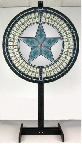 48 BIG 6 MONEY WHEEL, GAME WHEEL, PRIZE WHEEL. TALL FLOOR STAND! Buy It Now!