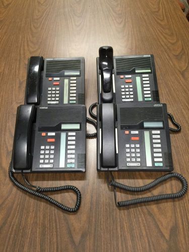 Lot of 4 Nortel M7208 Black Phone NT8B30