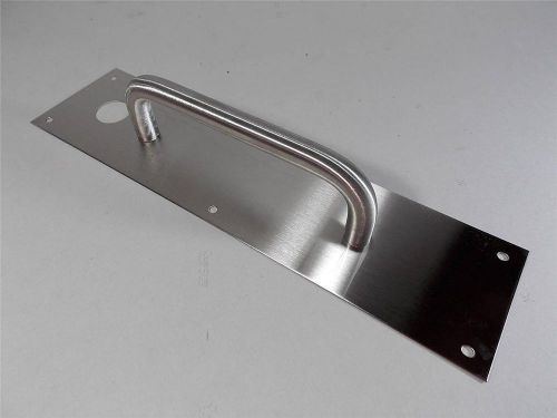 NEW ROCKWOOD DOOR PULL 4&#039;&#039;X16&#039;&#039; WITH LOCK HOLE CHROME FINISH COMMERCIAL DOOR