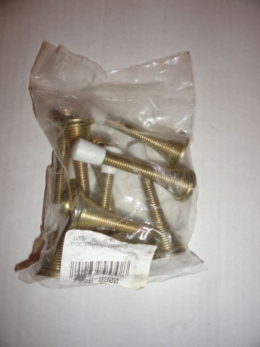 NEW NIP 3&#034; Bright Brass Spring Door Stop Stoppers 10 Pk Pc DIY BULK Heavy DUTY