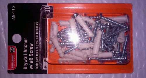 bulldog drywall anchor 6 screw count 30