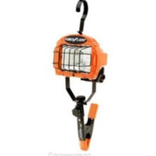 Coleman cable l845 halogen work light, 250 watt, with heavy duty clamp, swivel for sale