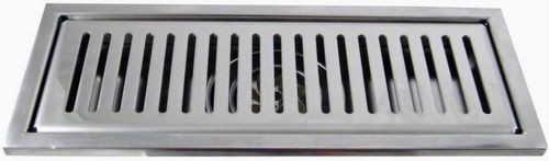 Stainless steel grate &amp; floor waste drain with trap 25cmx10cm , lu25 for sale