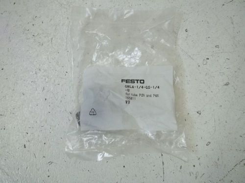 FESTO GRLA-1/4-QS-1/4-U FLOW CONTROL VALVE *NEW IN A FACTORY BAG*