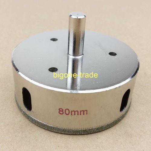 80mm Diamond Coated tool Drill Bit Hole Saw Glass Tile Ceramic Marble