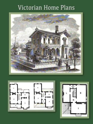 Vintage Victorian Home Floor Plans Architectural House Design Manual Book on CD