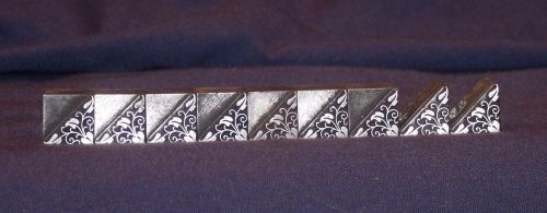 9 Vintage Metal Letterpress Printing Blocks- Floral Corner Border Dingbat Accent