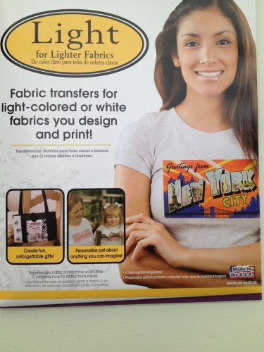 100ea INKJET HEAT IRON ON TRANSFER PAPER 8.5 X 11&#034; Light Colors