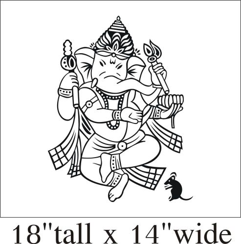 2X Om Aum Lord Ganpati Bappa Hinduism Car Truck Bumper Vinyl Sticker Decal-1816