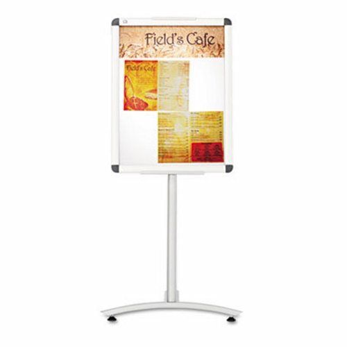 Quartet Clip-Frame Pedestal Sign, Aluminum, 24 x 18, Aluminum (QRTLCF2418)