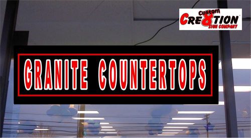 Led light box sign - granite countertops - neon - banner alternative 46&#034;x12&#034; for sale