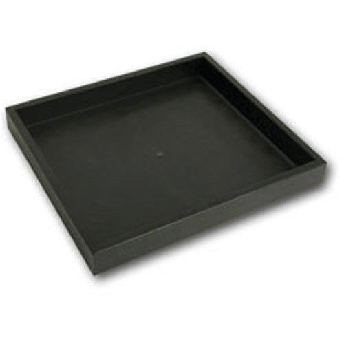 1&#034; Black Plastic Half Size Stackable Jewelry Display Tray 7 1/4&#034; x 8 1/4&#034; x 1&#034;