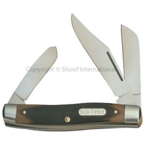 Schrade Old Timer Senior Stockman 10cm Long Pocket Knife With 3 Blades General