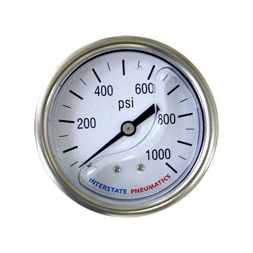 1000 PSI 2-1/2&#039; Dial 1/4&#039; NPT Rear Mount Oil Filled Pressure Gauge - G7122-1000