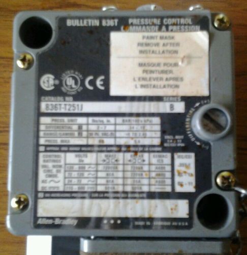 ALLEN-BRADLEY PRESSURE CONTROL 836T-T253J  BULLETIN 836T