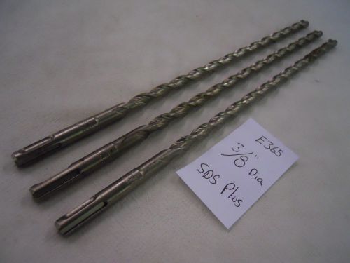 3 NEW BOSCH 3/8&#034; DIA. ANSI SDS PLUS FULL HEAD HAMMER DRILL BIT. X5L GERMAN E365