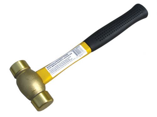 2 LB FIBERGLASS HANDLE BRASS HAMMER