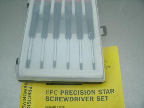 Star /torx 6 piece screwdriver set magnetized  tips t6/t8/t9/t10/t15/t20 for sale