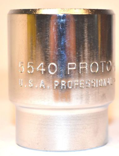 2 NOS Proto USA mechanic PROFESSIONAL 3/4&#034; DR 12-PT 1-1/4&#034; SOCKET #5540 $65