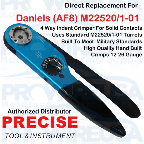 M22520/1-01 Crimp Tool Daniels/DMC AF8 Brand New Deutsch Motec Tuner