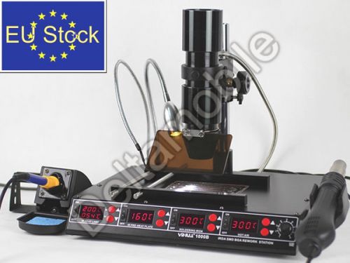 Infrared BGA Rework Station Yihua 1000B (Soldering,Hot Air,Preheater,IR Lamp)