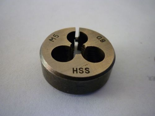 1 new threading die m5 x o.8mm adjustable round split die,hss 1&#034;o.d. for sale