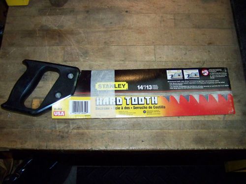 Stanley Hard tooth 14 inch 13 point miter USA 15-352 backsaw carpenter wood work