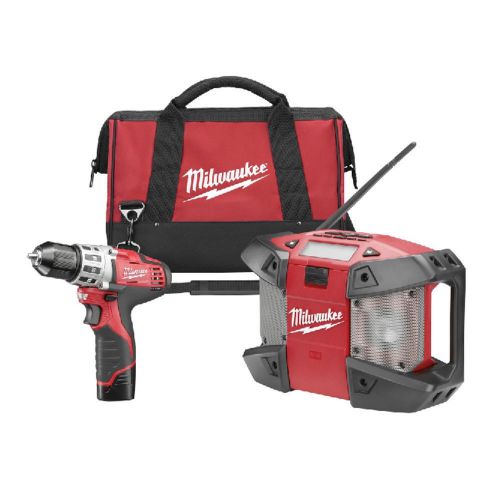 Milwaukee Cordless 3/8 &#034; Drill Driver and Radio Combo Kit- Free shipping