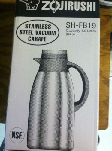 Carafe Stainless Steel DECAF 64oz Zojirushi SH-FB19BA w/Brew-Thru Lid 280-1568