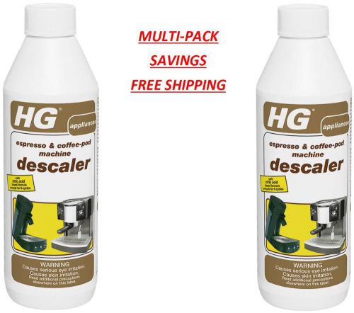 MULTIPACK 2 X HG Espresso &amp; Coffee Pod Machine Descaler,effective biodegradeable