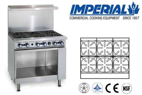 IMPERIAL COMMERCIAL RESTAURANT RANGE 36&#034; W/ 1 CAB NATURAL GAS MODEL IR-6-XB-N