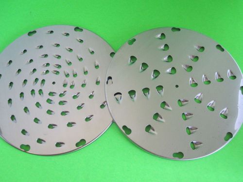 TWO  3/16 &amp; 1/2&#034; Cheese Shredder Disc for Pelican Food Processor Hobart etc