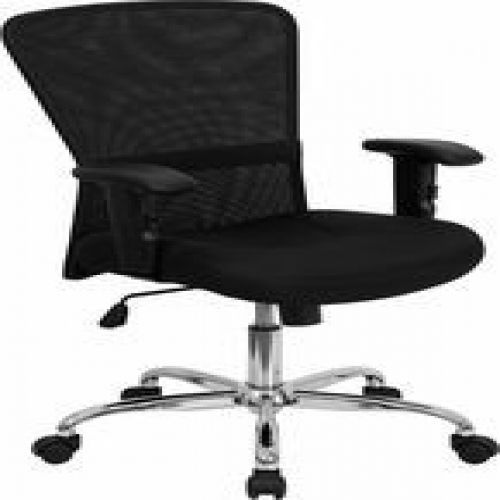 Flash furniture go-5307b-gg mid-back black mesh contemporary computer chair for sale