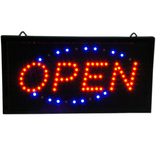 New slim animated led neon light open window sign bright store display fast ship for sale