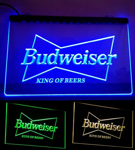 Budwiser King of LED Logo for Beer Bar Pub Garage Billiards Club Neon Light Sign