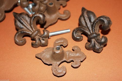 (60)  CABINET PULL, CAST IRON, VINTAGE LOOK, FLEUR DE LIS, FRENCH,NEW ORLEANS