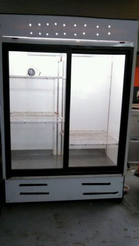 Commercial cooler sliding two door