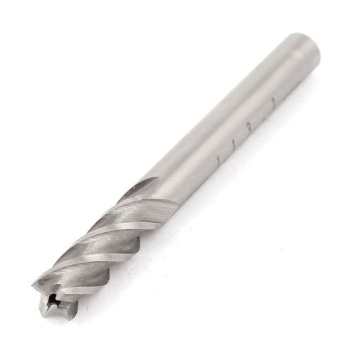 Hss straight shank spiral 4 flutes end mill cutter 1/4x1/4x3/4x21/2 for sale