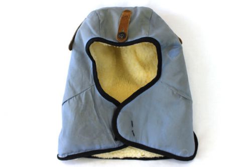 Vintage blue fleece flame retardant protective hat liner for sale