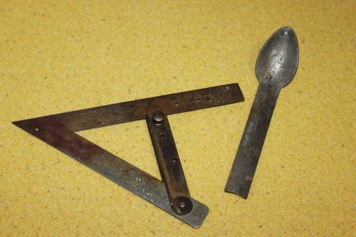 Vintage Tools Adobe Spoon and Jordan Germany Measure Triangle