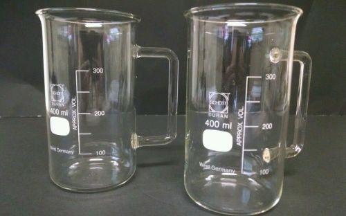 Schott Duran Becherglas 400 ML Beaker (Set of Two) Germany