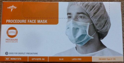 MEDLINE PROCEDURE MASK W/ EARLOOPS NON27375 300/CASE