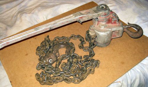 Coffing hoist, charlot, n.c., model # ma 30 ratching chain  style hoist for sale