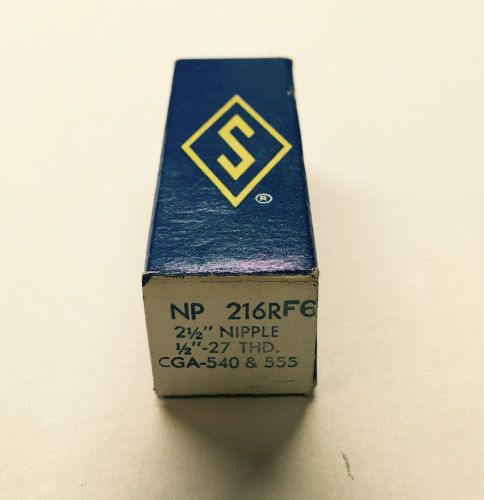 Superior inlet nipple cga 540,555 cga-540,555   1/2 ”-27-thd 2 1/2”  new in package for sale